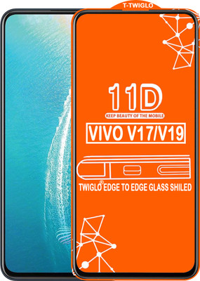 TWIGLO Edge To Edge Tempered Glass for VIVO V19(Pack of 1)