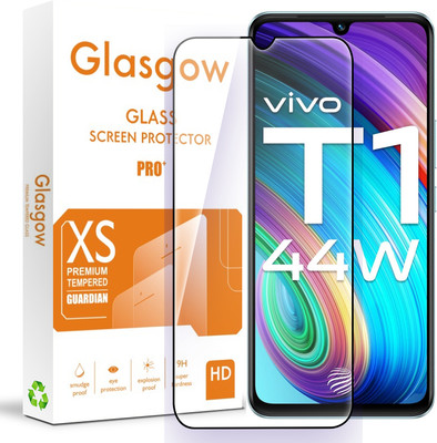 Glasgow Edge To Edge Tempered Glass for Vivo T1 44W(Pack of 1)