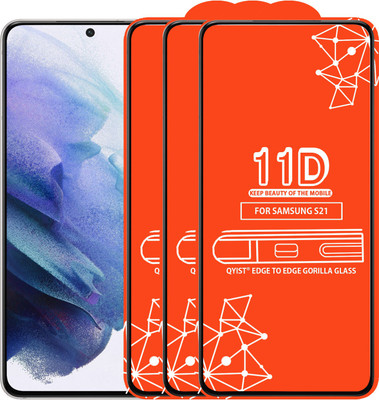 Qyist Edge To Edge Tempered Glass for Samsung Galaxy S21(Pack of 3)