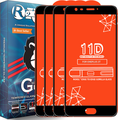 Roxel Edge To Edge Tempered Glass for OnePlus 3T(Pack of 4)