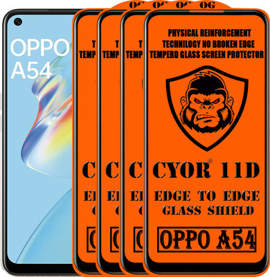 CYOR Edge To Edge Tempered Glass for OPPO A54(Pack of 4)