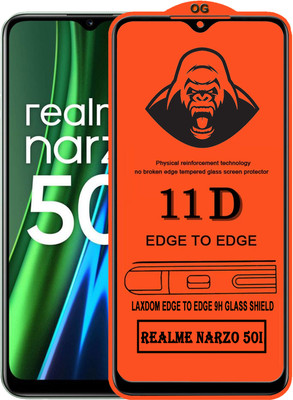 Laxdom Edge To Edge Tempered Glass for REALME NARZO 50I(Pack of 1)