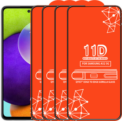 Qyist Edge To Edge Tempered Glass for Samsung Galaxy A52(Pack of 4)