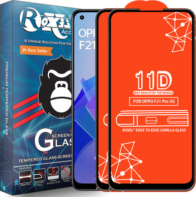 Roxel Edge To Edge Tempered Glass for Oppo F21 Pro 5G(Pack of 2)