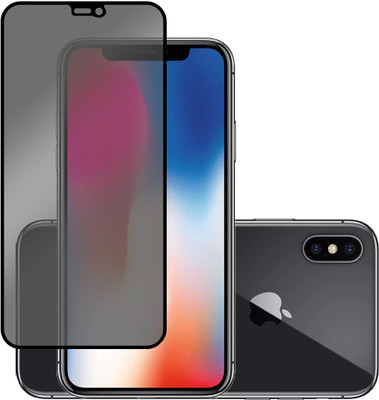 ISAAK Edge To Edge Tempered Glass for Apple iPhone X Privacy Tempered Glass(Pack of 1)