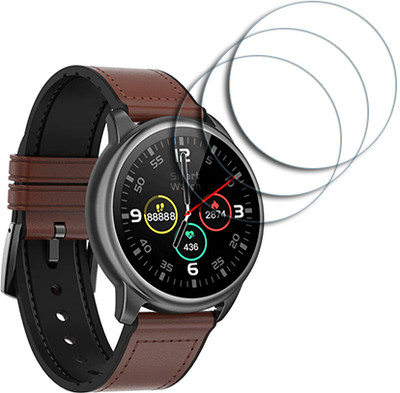 SOMTONE Edge To Edge Tempered Glass for crossbeats Orbit 1.3 inch SMARTWATCH SCREEN GUARD(Pack of 3)