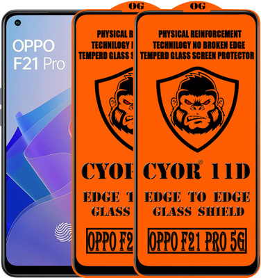 CYOR Edge To Edge Tempered Glass for OPPO F21 PRO 5G(Pack of 2)