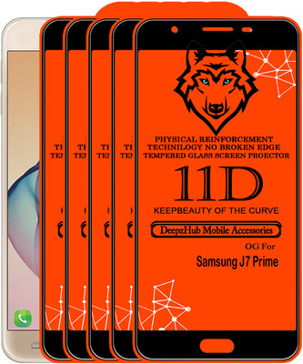 DeepzHub Edge To Edge Tempered Glass for Samsung Galaxy J7 Prime(Pack of 5)