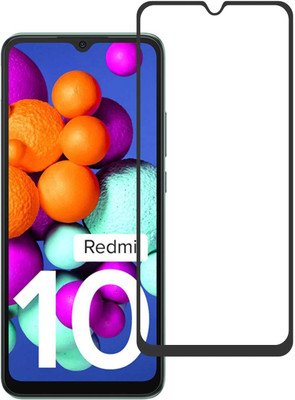 9H Edge To Edge Tempered Glass for Redmi 10-With Edge To Edge Full Screen Coverage,Pack Of 1 (with Easy Installation Kit)(Pack of 1)