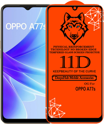 DeepzHub Edge To Edge Tempered Glass for OPPO A77s(Pack of 1)