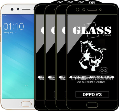 PFOAM Edge To Edge Tempered Glass for Oppo F3(Pack of 4)