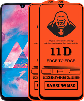 Laxdom Edge To Edge Tempered Glass for SAMSUNG GALAXY M30(Pack of 2)