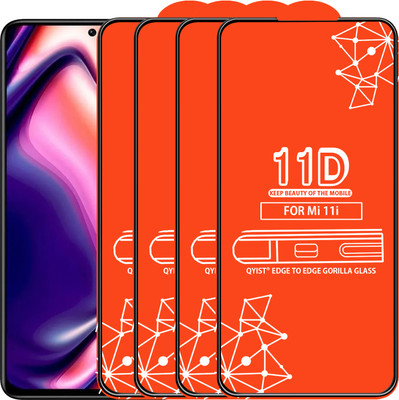 Qyist Edge To Edge Tempered Glass for Xiaomi 11I 5G(Pack of 4)