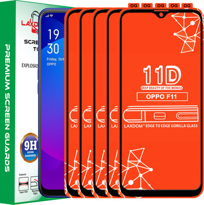 Laxdom Edge To Edge Tempered Glass for OPPO F11(Pack of 5)