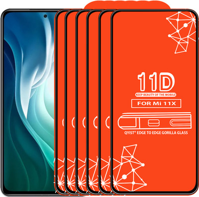 Qyist Edge To Edge Tempered Glass for Mi 11X(Pack of 6)