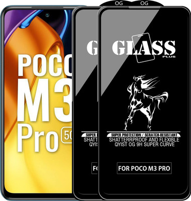 Qyist Edge To Edge Tempered Glass for POCO M3 PRO 5G(Pack of 2)