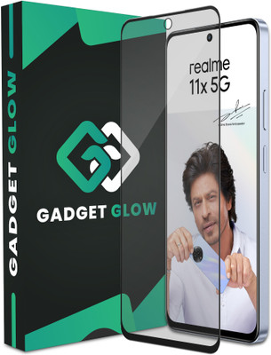 Gadget Glow Edge To Edge Tempered Glass for Realme 11X 5G, Realme 11 5G, Realme Narzo N55 5G, Narzo 60X 5G, Oppo F23 5G, Oppo A79 5G, Oppo A58 5G, Matte Finish Black Border Glass(Pack of 1)