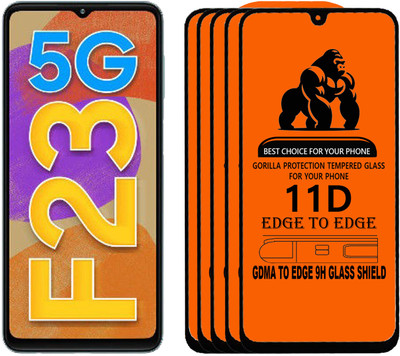 GDMA Edge To Edge Tempered Glass for SAMSUNG F23 5G(Pack of 5)
