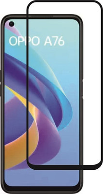 M A ZONE Edge To Edge Tempered Glass for OPPO A76(Pack of 1)