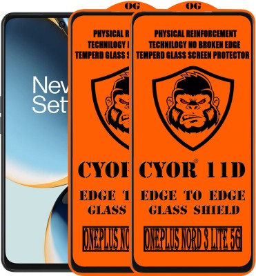 CYOR Edge To Edge Tempered Glass for ONEPLUS NORD CE 3 LITE 5G(Pack of 2)