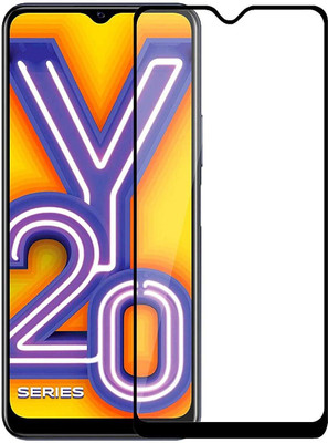 EITANSHA CREATION Edge To Edge Tempered Glass for Vivo Y20a, Vivo Y20A(Pack of 1)