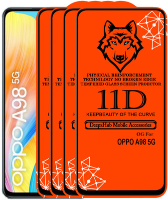 DeepzHub Edge To Edge Tempered Glass for OPPO A98 5G(Pack of 4)