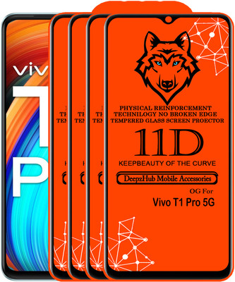 DeepzHub Edge To Edge Tempered Glass for Vivo T1 Pro 5G(Pack of 4)