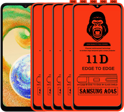 Rofix star Edge To Edge Tempered Glass for SAMSUNG GALAXY A04S(Pack of 5)