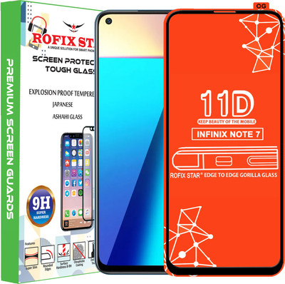 Rofix star Edge To Edge Tempered Glass for INFINIX NOTE 7(Pack of 1)