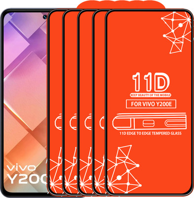 Qyist Edge To Edge Tempered Glass for Vivo Y200E(Pack of 5)