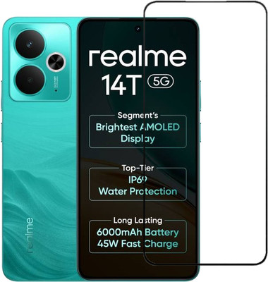 BRENZZ Edge To Edge Tempered Glass for Realme 14T 5G, realme 14T 5G(Pack of 1)