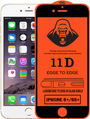 Laxdom Edge To Edge Tempered Glass for Apple iPhone 6 Plus(Pack of 1)