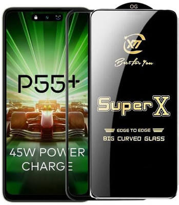 SM Styles Edge To Edge Tempered Glass for Itel P55+ 4G(Pack of 1)