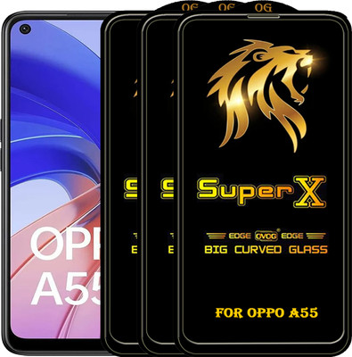 PFOAM Edge To Edge Tempered Glass for OPPO A55(Pack of 3)