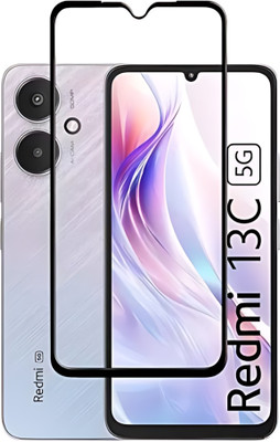 ALONZO Edge To Edge Tempered Glass for Redmi 13C, Redmi 13C 5G, Poco M6 5G, Poco C65(Pack of 1)