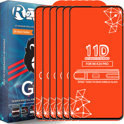 Roxel Edge To Edge Tempered Glass for Mi K20 Pro(Pack of 6)