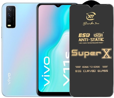 TELESHIELD Edge To Edge Tempered Glass for Vivo Y11s, ESD OG, Anti Static, Big Curve, Dust Proof Tempered Glass(Pack of 1)