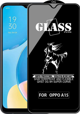 Qyist Edge To Edge Tempered Glass for OPPO A15(Pack of 1)