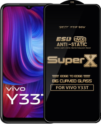 Qyist Edge To Edge Tempered Glass for Vivo Y33T(Pack of 1)