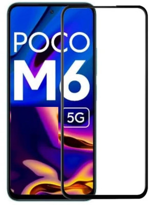 LIKEDESIGN Edge To Edge Tempered Glass for POCO M6 5G(Pack of 1)