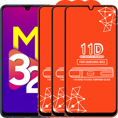 Roxel Edge To Edge Tempered Glass for Samsung Galaxy M32(Pack of 3)