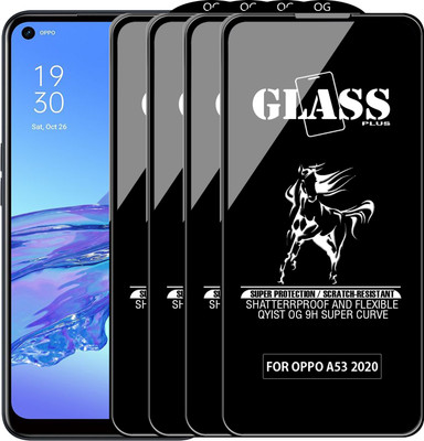 Qyist Edge To Edge Tempered Glass for OPPO A53 2020(Pack of 4)