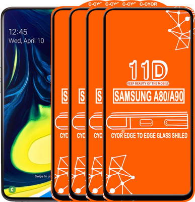 CYOR Edge To Edge Tempered Glass for SAMSUNG A90(Pack of 4)