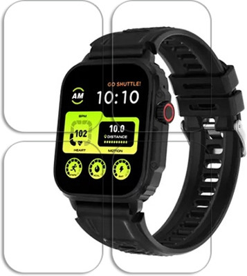 SOMTONE Edge To Edge Tempered Glass for alt Hunk 1.96 inch SMARTWATCH SCREEN GUARD(Pack of 4)