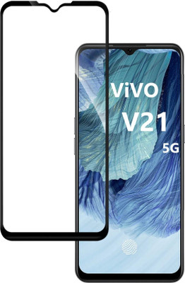 MAHTO Edge To Edge Tempered Glass for Vivo V21 5G, Vivo V21(Pack of 1)