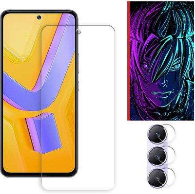 ARBAN Edge To Edge Tempered Glass for vivo V30 SE 5G Tempered Glass Screen Protector | Anti-Scratch | Edge to Edge Full Coverage | 9H Hardness (1 FRONT SCREEN GUARD + 1 CAMERA LENS PROTECTOR + 1 FREE BACK EMBOSSED SKIN002)(Pack of 1)