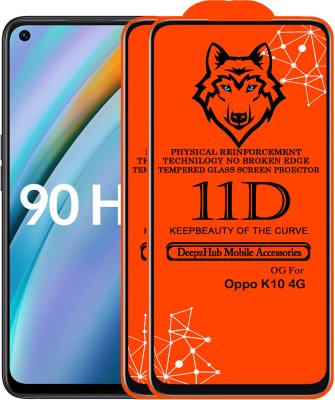 CRodible Edge To Edge Tempered Glass for OPPO K10 4G(Pack of 2)