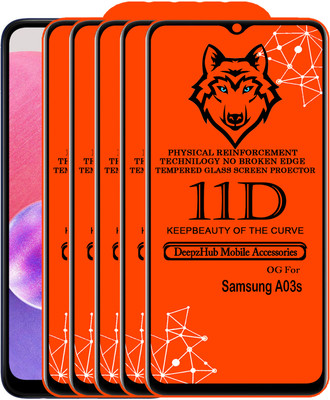 CRodible Edge To Edge Tempered Glass for Samsung Galaxy A03s(Pack of 5)