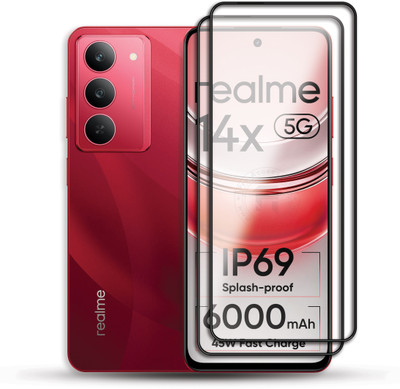 PROACCS Edge To Edge Tempered Glass for REALME 14X 5G(Pack of 2)