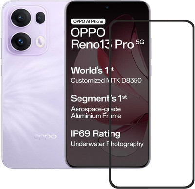 DSCASE Edge To Edge Tempered Glass for OPPO Reno13 PRO 5G, OPPO Reno13 PRO(Pack of 1)